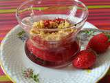 Crumble aux fraises, aux saveurs italiennes