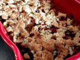 Crumble aux prunes et abricots, zéro gluten