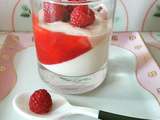 Panna Cotta et mousse aux fraises et framboises