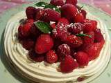 Pavlova, chantilly mascarpone et fruits rouges