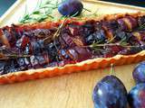 Tarte aux prunes rouges, aux amandes et au romarin