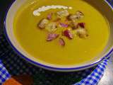 Velouté à la courge butternut et saucisse de Montbélliard