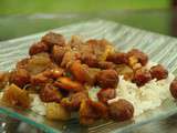 Curry de crevettes aux mirabelles