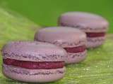 Macarons ganache cassis