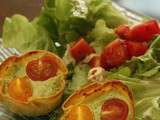 Mini-quiche ricotta, tortilla et tomates cerises