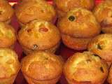 Muffins aux fruits confits