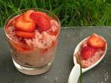 Riz au lait aux fraises