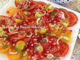 Carpaccio de tomates à la grenade