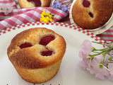 Muffins chocolat blanc framboises