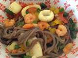 Nouilles soba aux fruits de mer