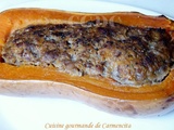 Butternut farcie viande et marrons