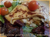 Crêpes aux poireaux et camembert