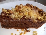 Gâteau banane chocolat et crumble aux noix et amandes