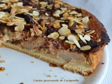 Tarte fondante à la crème fève Tonka poire et chocolat