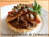 Tartelettes de rouget au caviar d'aubergines