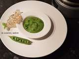 Soupe glacee de petits pois a la menthe ( recette de l atelier des chefs)