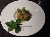 Tartare de saumon, avocat, menthe