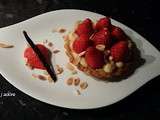 Tarte sablee aux fraises, creme patissiere a la vanille ( recette de l atelier des chefs)