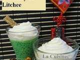 Perles du Japon au Pandan et Chantilly au Litchee