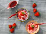 Sorbet à la fraise au mixeur