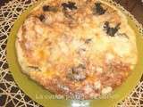 Quiche au boudin , orties et poivron rouge