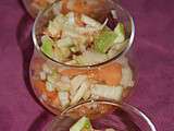 Verrine de fenouil/melon/pomme golden