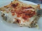 Lasagne au thon et champignons sauce moutarde