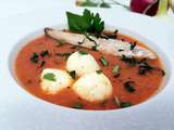 Gaspacho tomate, rhubarbe