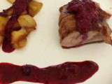 Magret de canard aux fruits rouges