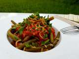 Nouilles rapides haricots verts et tomate