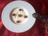 Panacotta lait de coco, framboises