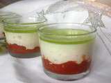 Panacotta tomate - mozzarella, gelée de basilic