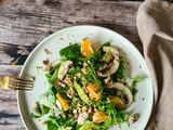 Salade épinards, avocat et mandarine