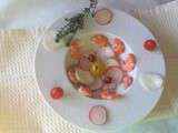 Salade radis, crevettes et thym