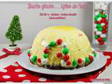 Igloo de noel aux m&m's - Snickers - Cookies { Buche glacée sans sorbetiere & sans moule a buche}