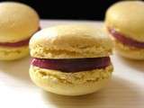 Macaron chocolat blanc/framboise