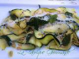 Duo de Courgettes Crues et Grillées à la Menthe fraîche et Parmesan