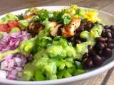 Salade Tex- Mex au Poulet Vinaigrette d’Avocat