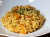 Risotto à la courge butternut, parfumée au safran