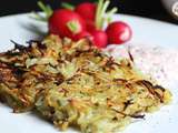 Rösti de patates américaines au four et sauce aux radis