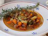 Soupe folle de quinoa, lentilles et légumes