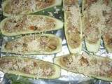 Courgettes farcies aux fruits de mer et riz