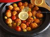 Boulettes de poisson au poivron et tomates cerise