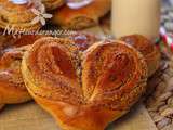 Brioches coeurs, aux amandes