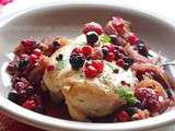 Poulet aux oignons et fruits rouges