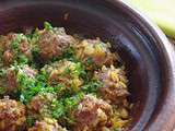 Tajine de boulettes de boeuf au riz