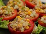 Tomates farcies au thon et cornichons