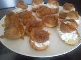 Choux à la crème pâtissière et crème chantilly