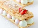 Mille feuilles litchi rose