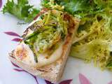 Toast parmesan courgette